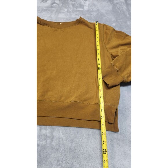 Alex Mill XL Tan Garment Dyed Lightweight Crew Neck Sweatshirt - Picture 7 of 9